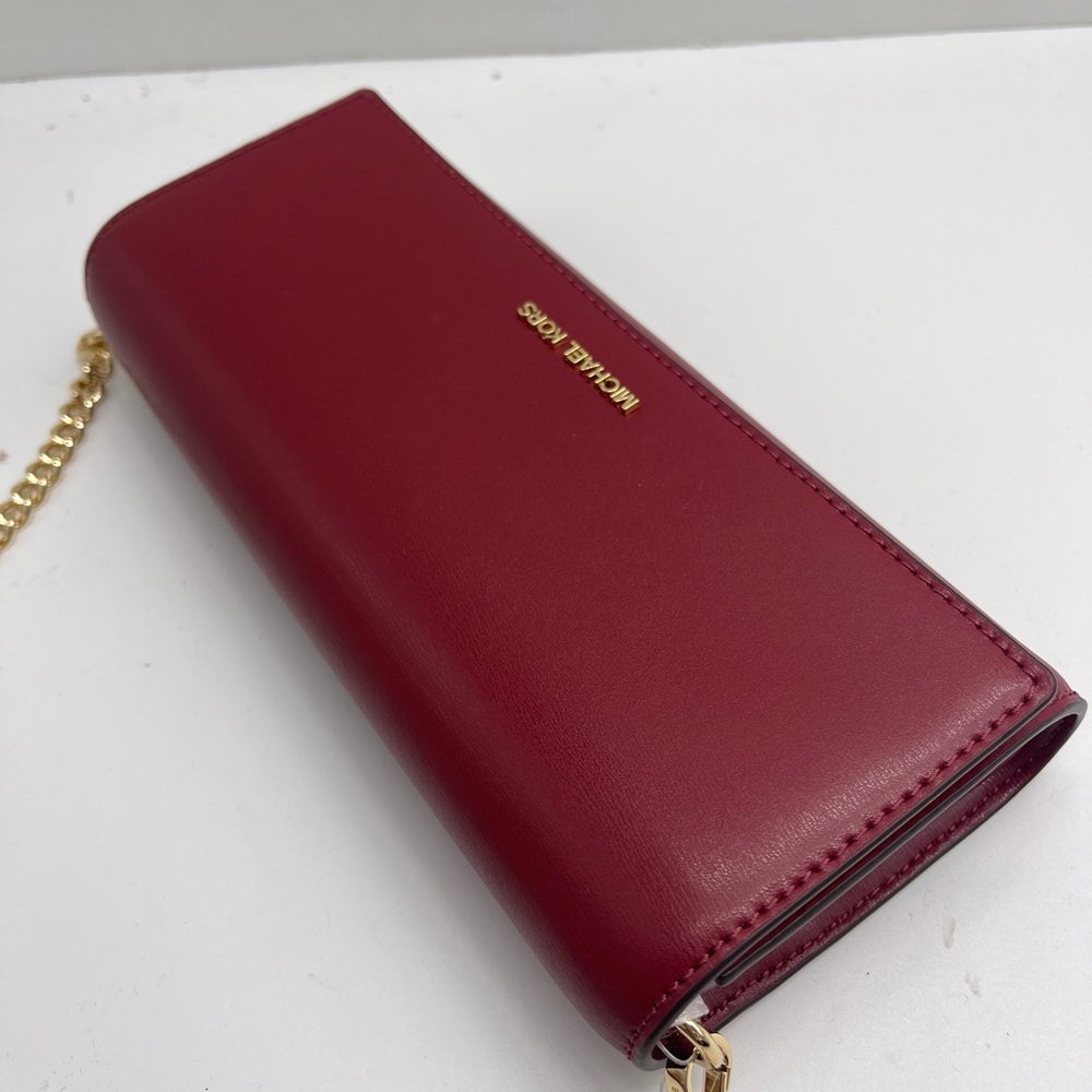 MICHAEL KORS Jet Set Md Leather Flap Clutch Crossbody Shoulder Bag Wallet
Cherry - Picture 4 of 16
